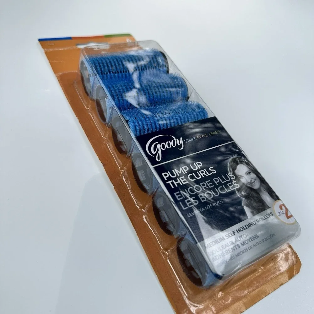Goody Pump Up the Curls Medium Self Holding Rollers Style 2 - Blue